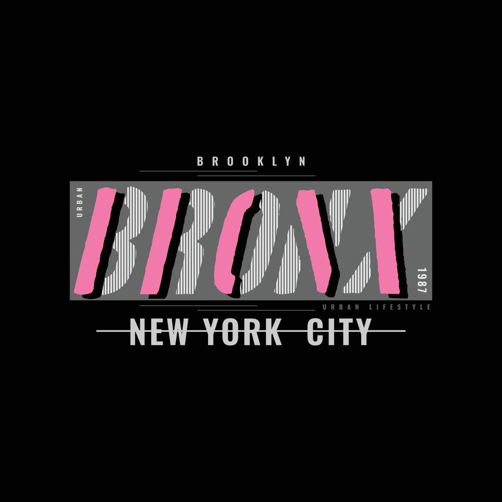 ilustración vectorial y tipografía de nueva york brooklyn, perfecta para camisetas, sudaderas con capucha, estampados, etc. vector