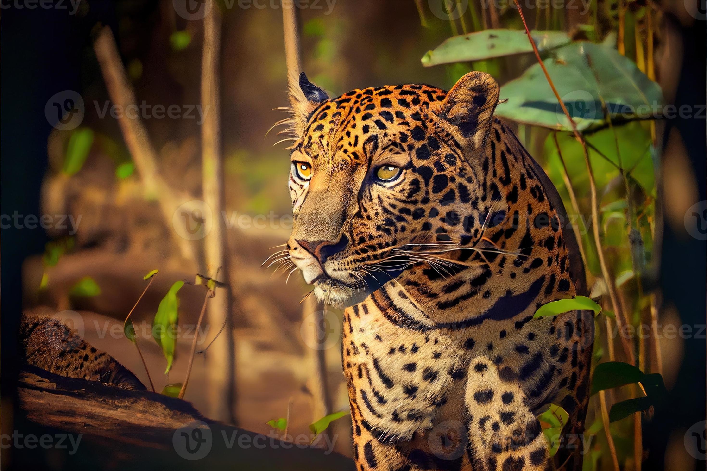 Beautiful and endangered american jaguar in the nature habitat panthera  onca wild brasil brasilian wildlife 15237573 Stock Photo at Vecteezy