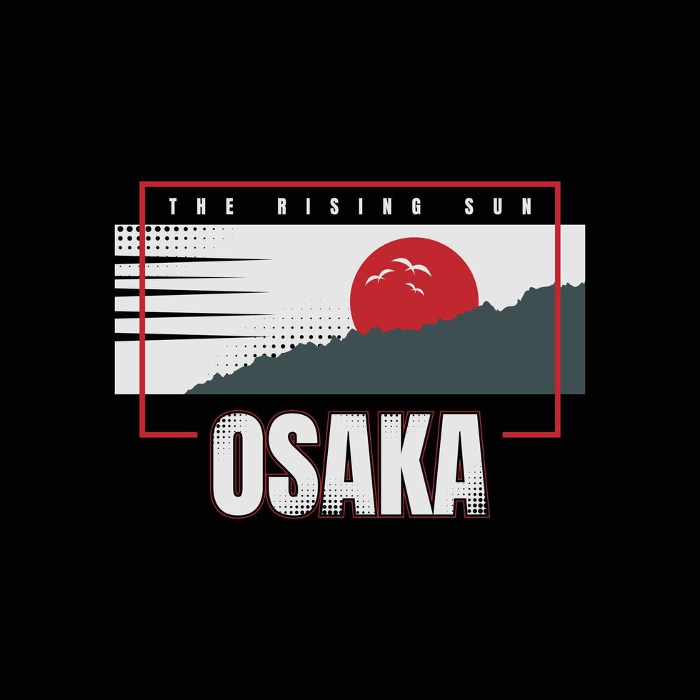 tipografía de ilustración de osaka. perfecto para el diseño de camisetas vector