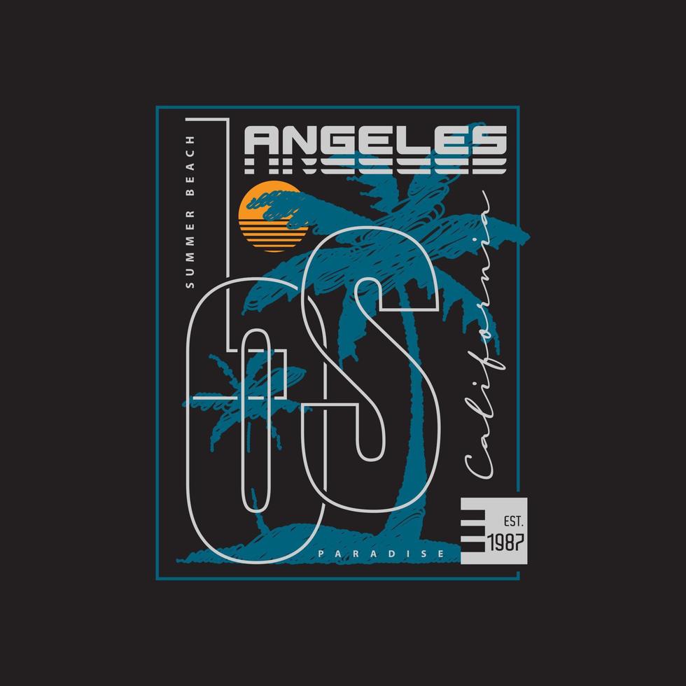 Los angeles illustration typography. perfect for t shirt design vector