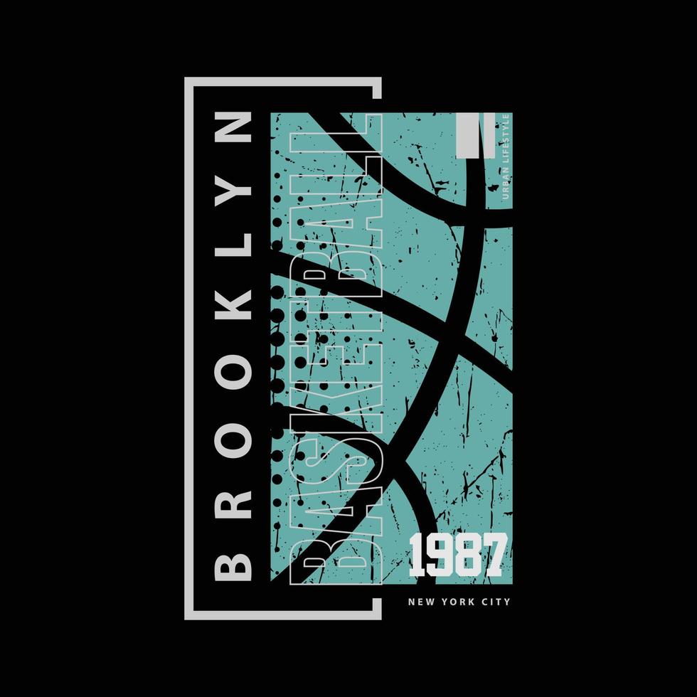 tipografía de ilustración de brooklyn. perfecto para el diseño de camisetas vector