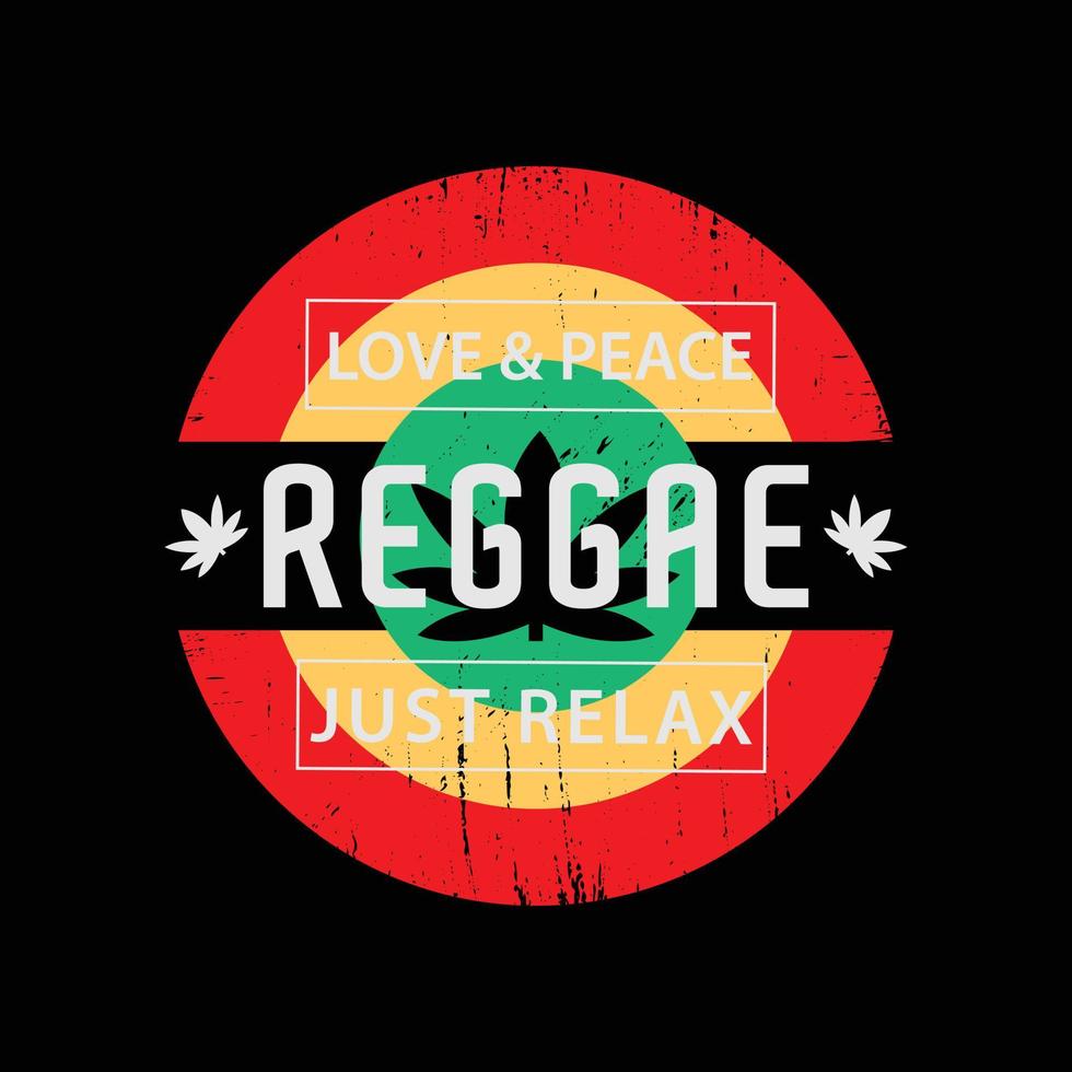 Reggae illustration typography. perfect for t shirt design vector