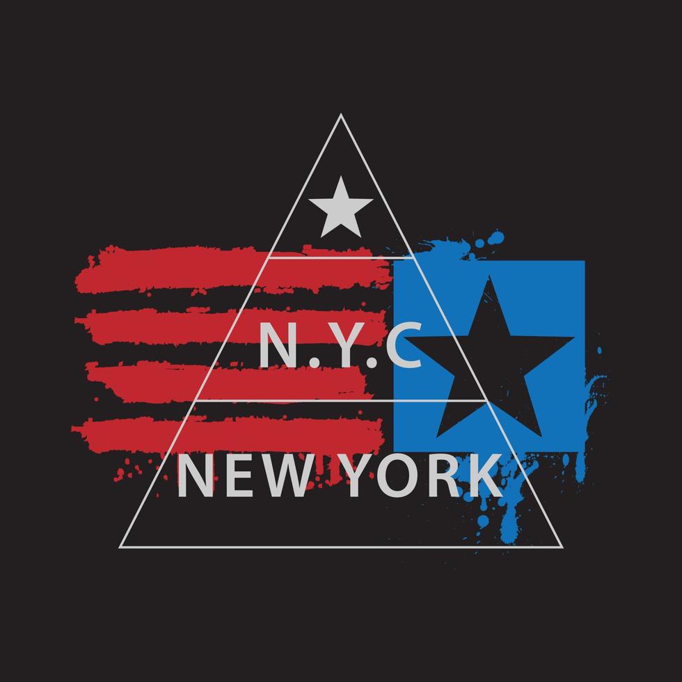 ilustración vectorial y tipografía de Nueva York, perfecta para camisetas, sudaderas con capucha, estampados, etc. vector