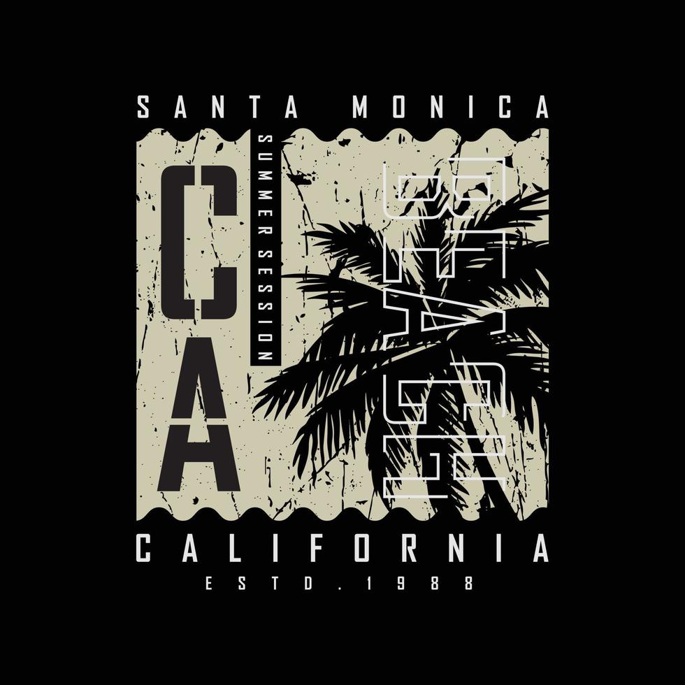 California illustration typography. perfect for t shirt design vector