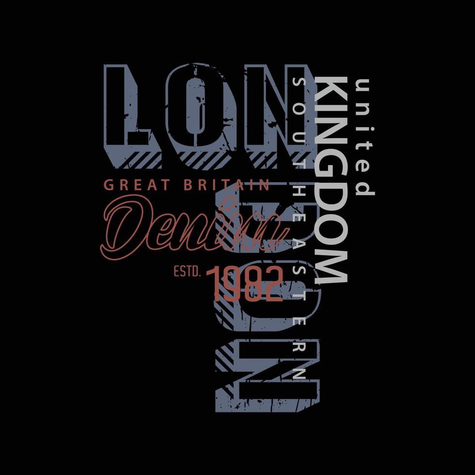 London illustration typography. perfect for t shirt design vector