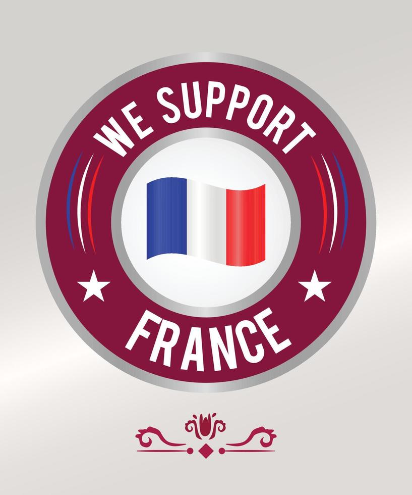 Soccer Badge Flag for France  Fans vector