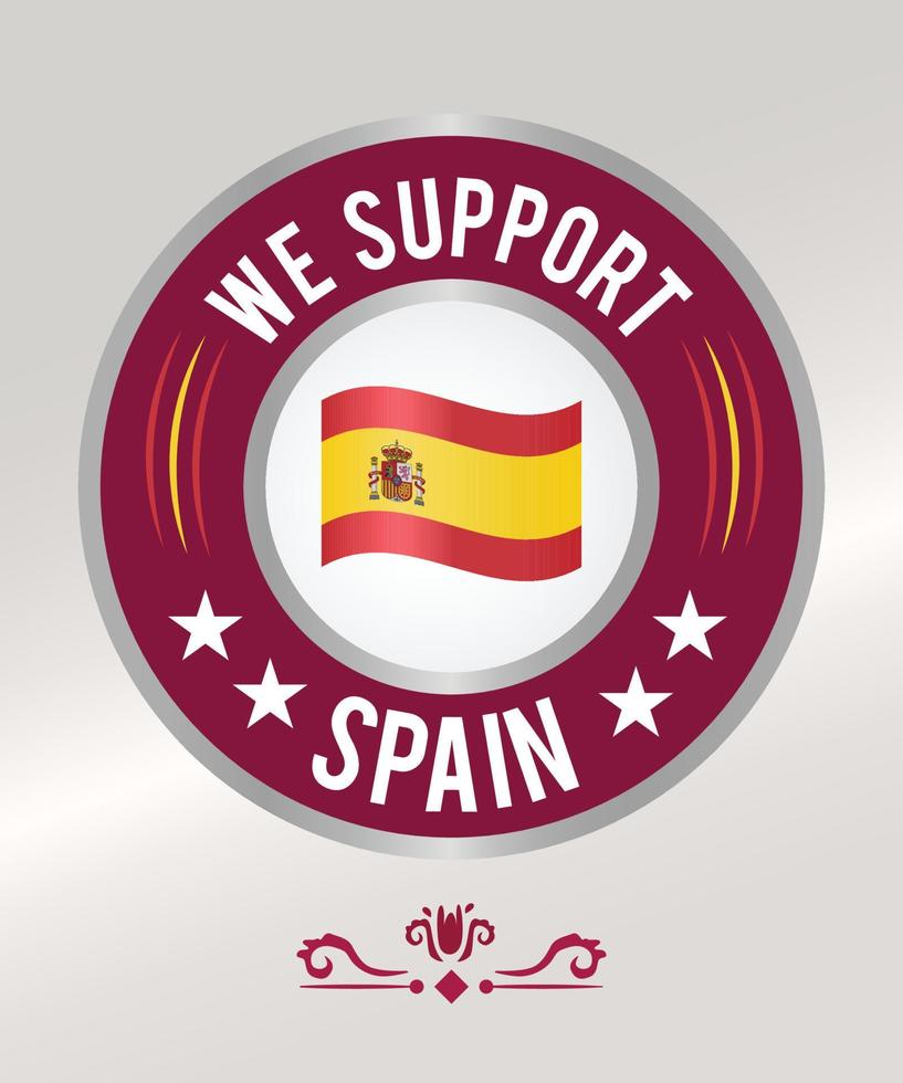 Soccer Badge Flag for Spain Fans vector