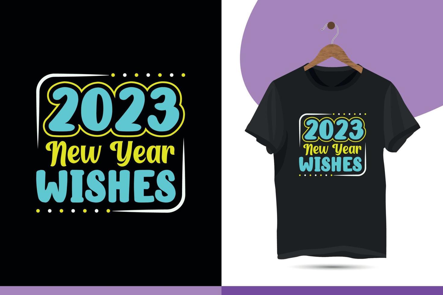 2023 deseos de año nuevo. plantilla de diseño de vector de feliz año nuevo.