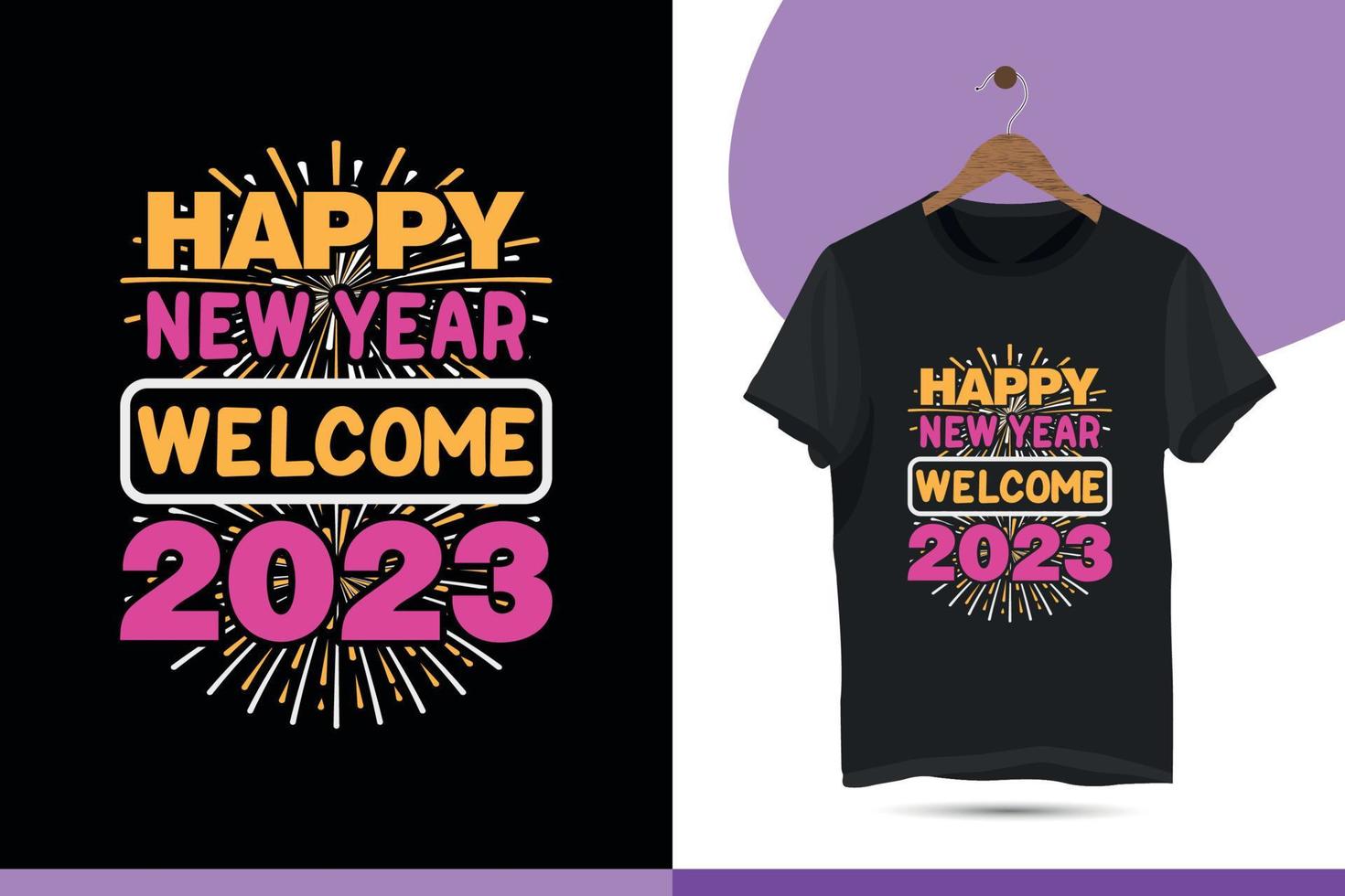 feliz año nuevo bienvenido 2023 - plantilla de diseño vectorial de feliz año nuevo. vector