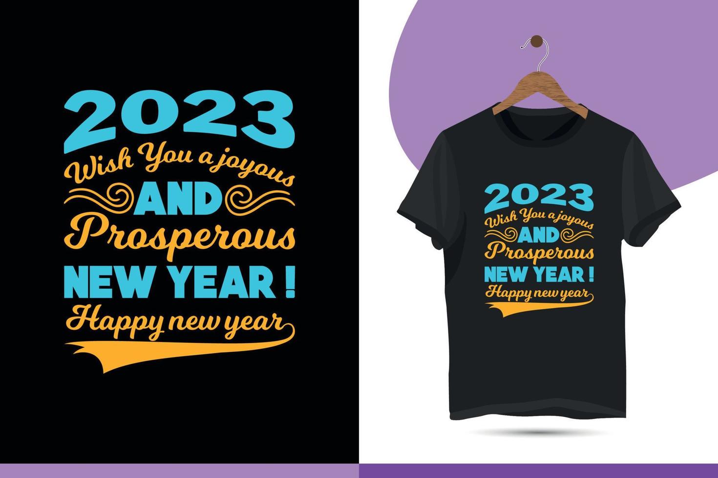 2023 wish you a joyous and prosperous new year happy new year. New year vector design template.
