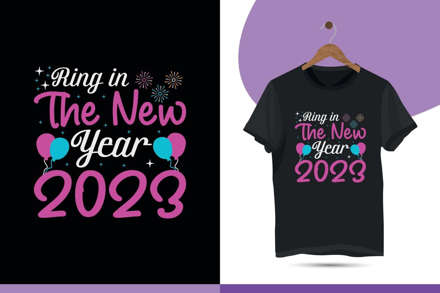 Ring in the new year 2023 Happy new year vector design template.