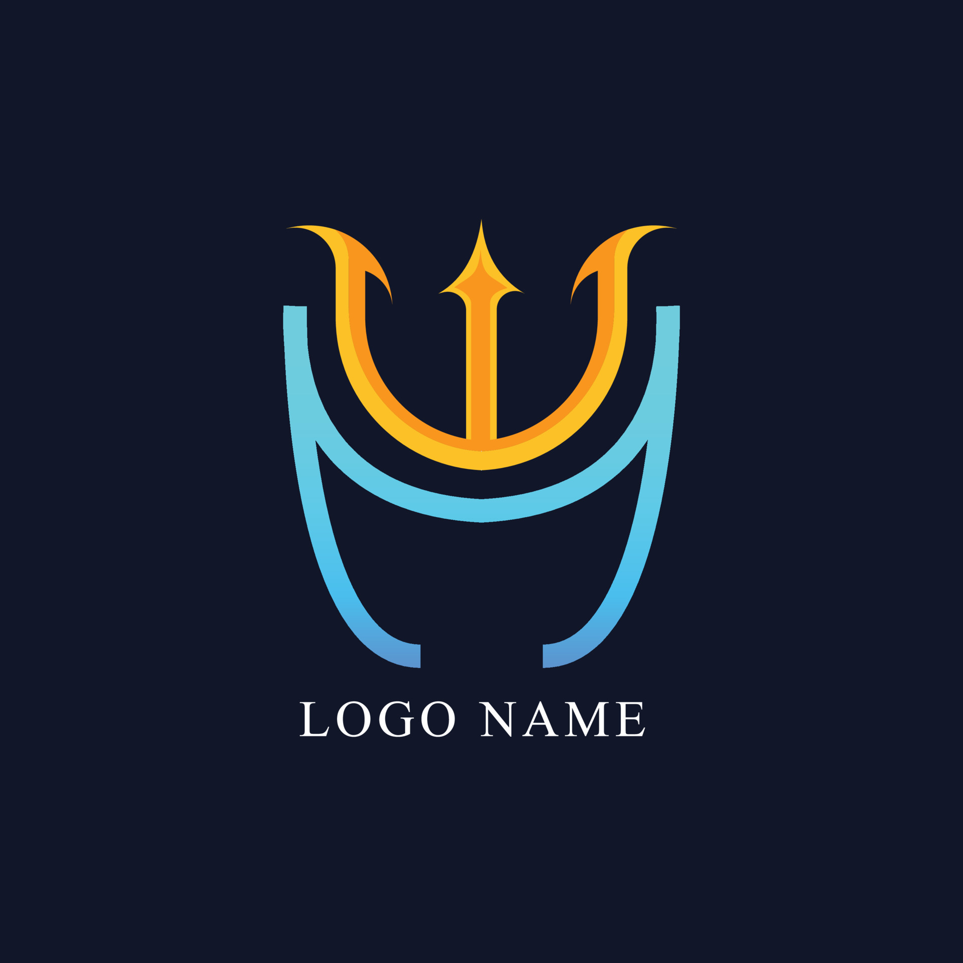 wm logo with yellow, orange and blue gradients 15237833 Vector Art at