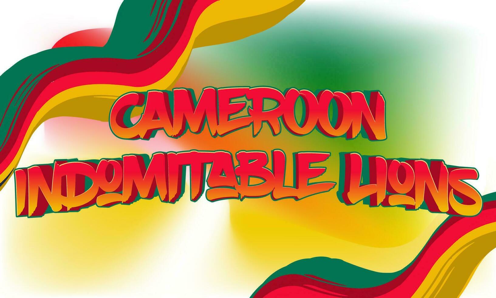 cameroon indomitable lions world football championship background theme vector