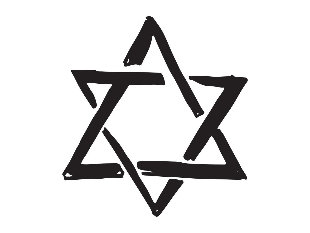 Star of David. Hand-drawn style. Vector. vector