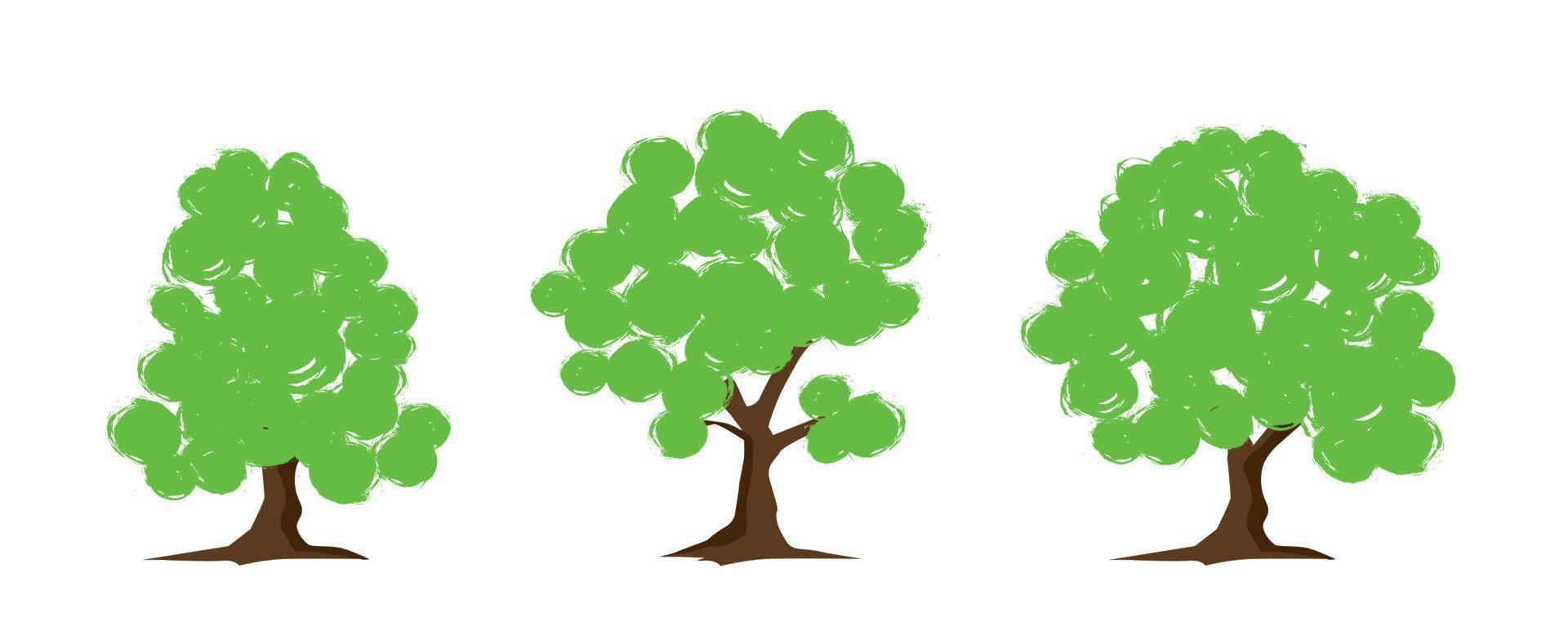 árboles para decorar jardines, ilustración vectorial. vector