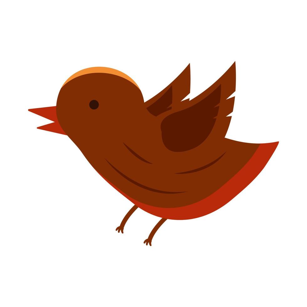 Flying little bird tweets vector illustration