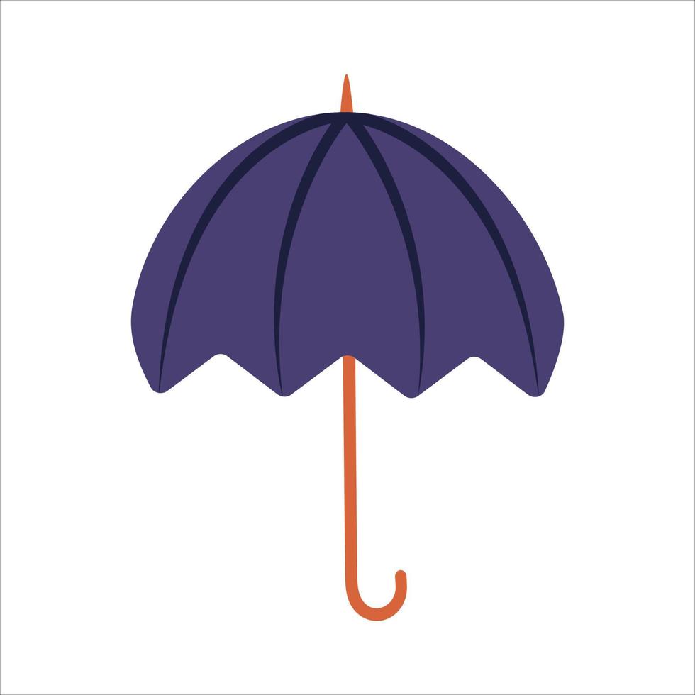 paraguas azul sobre un vector de fondo blanco