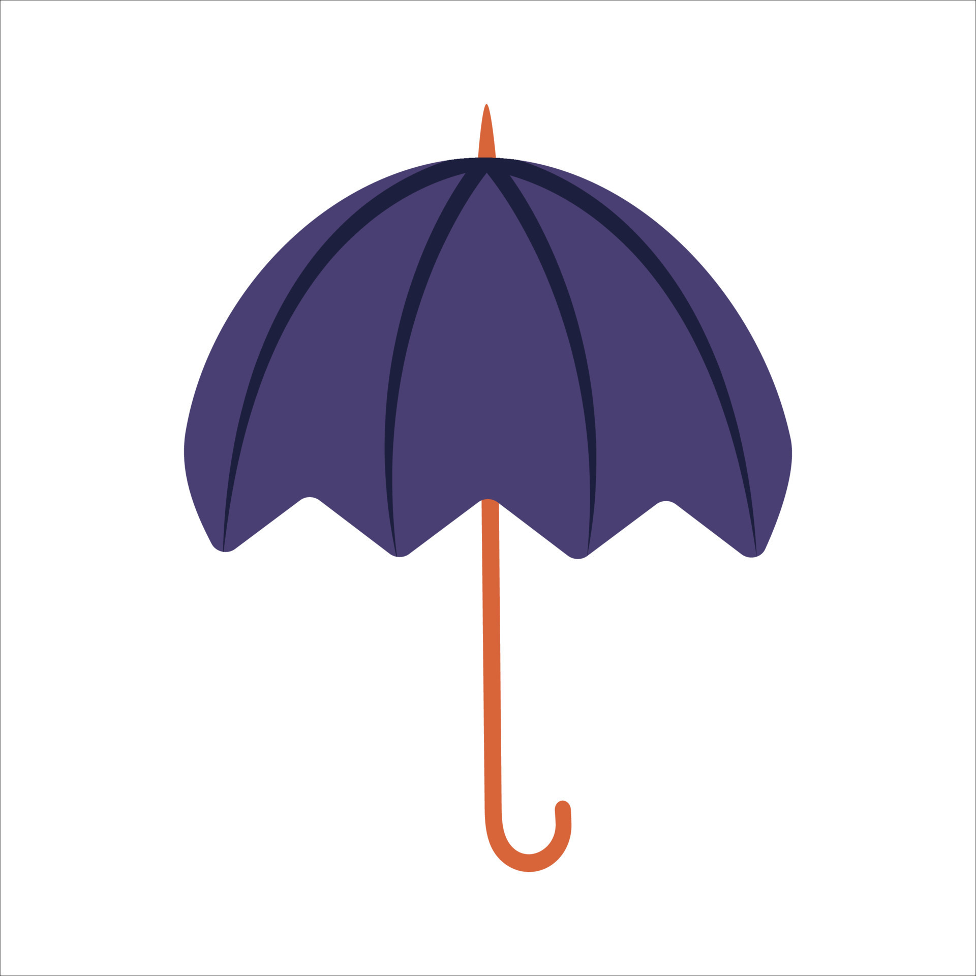 Blue umbrella on a white background vector 15238357 Vector Art at Vecteezy