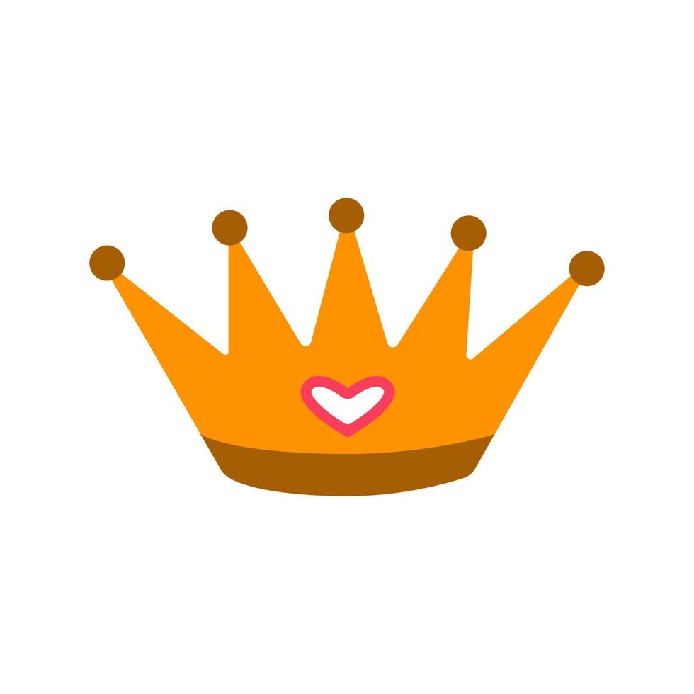 Golden crown on a white background vector illustration icon