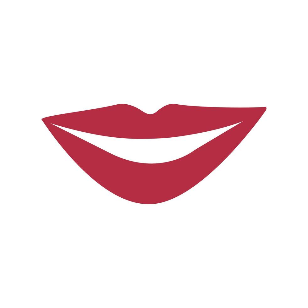 Women's smile, lips on a white background vector icon