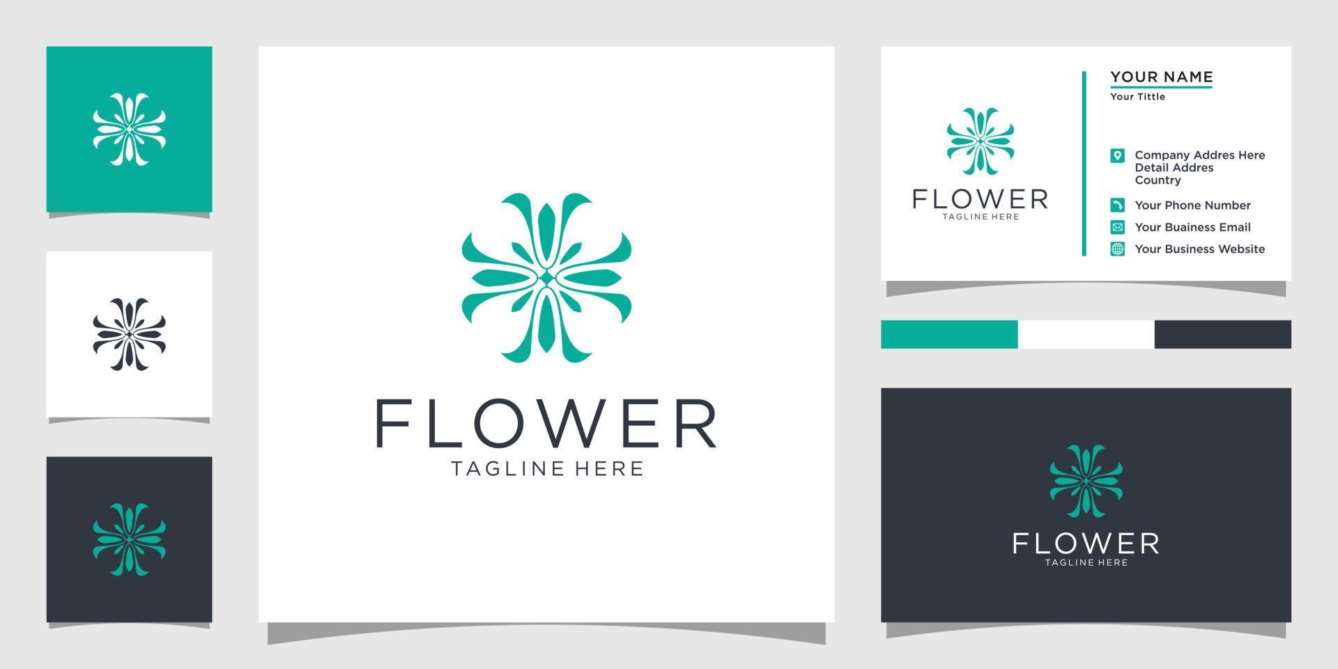 plantilla de diseño de vector de logotipo de flor.