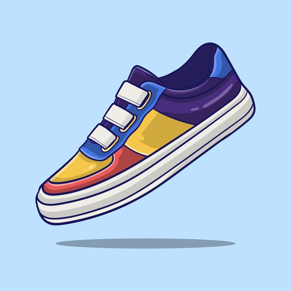 sneakers vector with isolated colored background. shoe vector. object vector. vector illustration