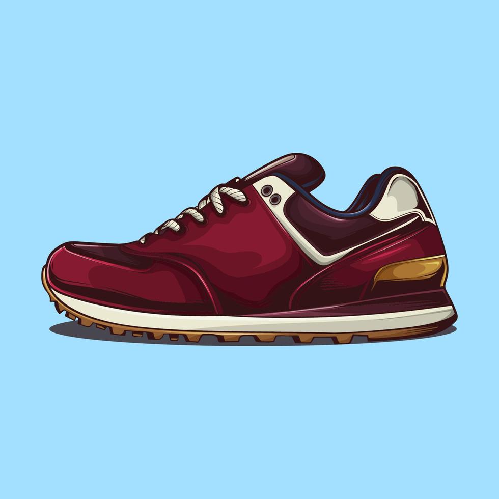 vector de zapatillas con fondo de color aislado. vector de zapato vector de objeto ilustración vectorial