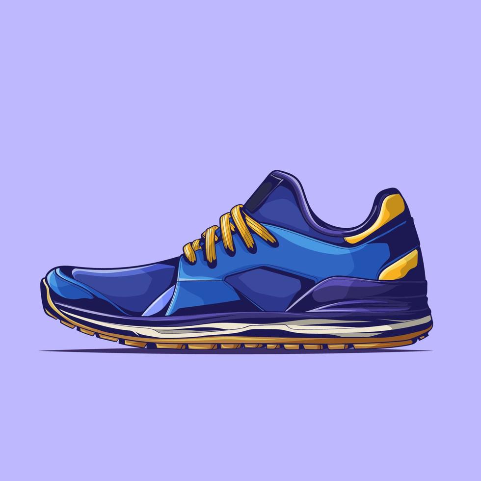 vector de zapatillas con fondo de color aislado. vector de zapato vector de objeto ilustración vectorial