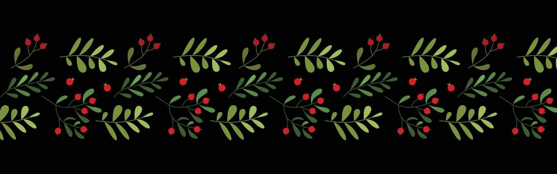 Decoration of leaves and flowers for Christmas background design. Leaf and berry pattern illustration for wallpaper vector