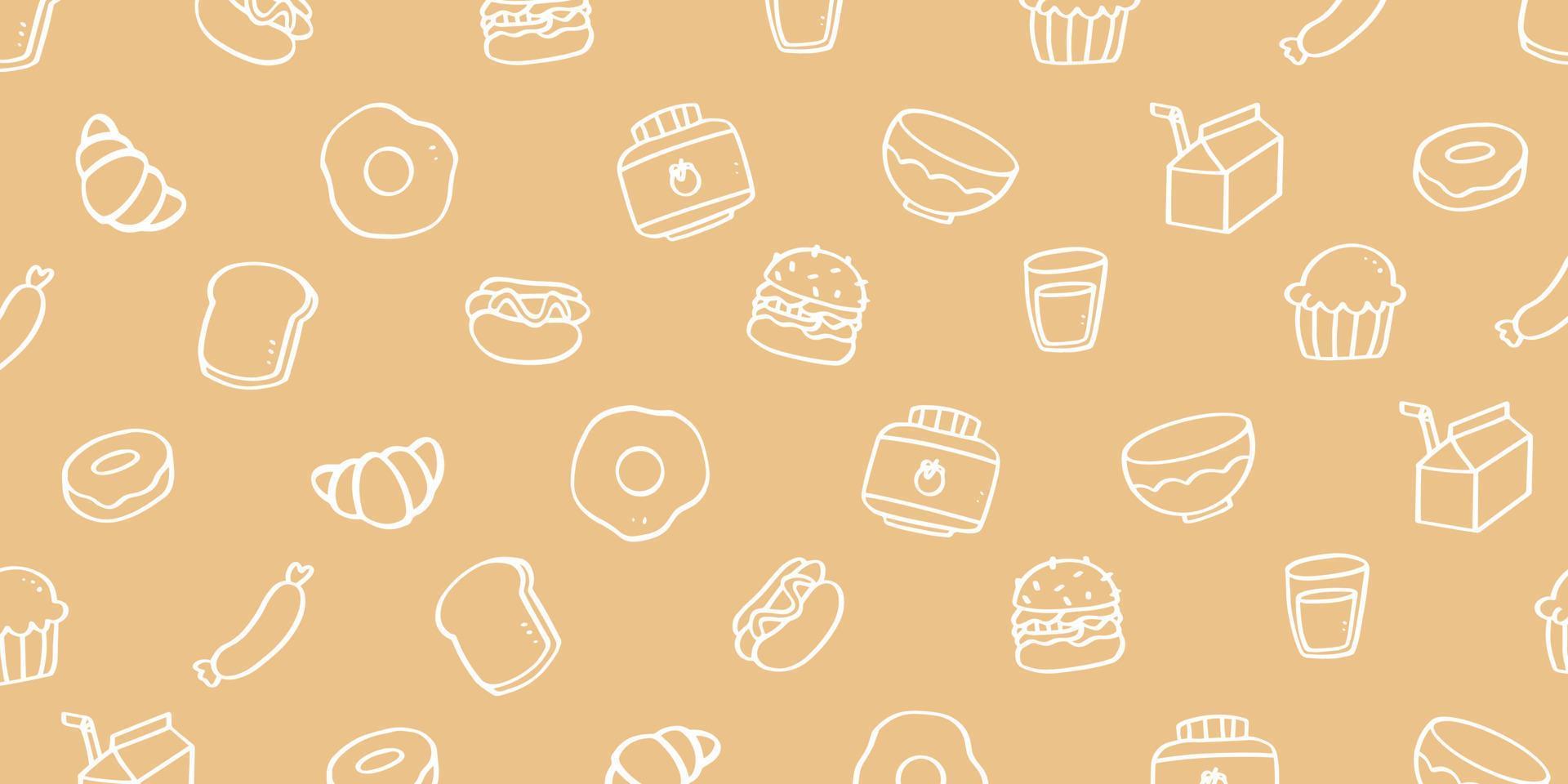 Fast food pattern for background design 15239197 Vector Art at Vecteezy