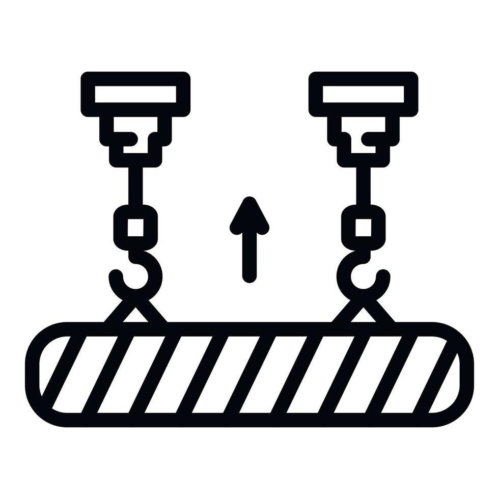 icono de construcción de ascensores, estilo de esquema vector