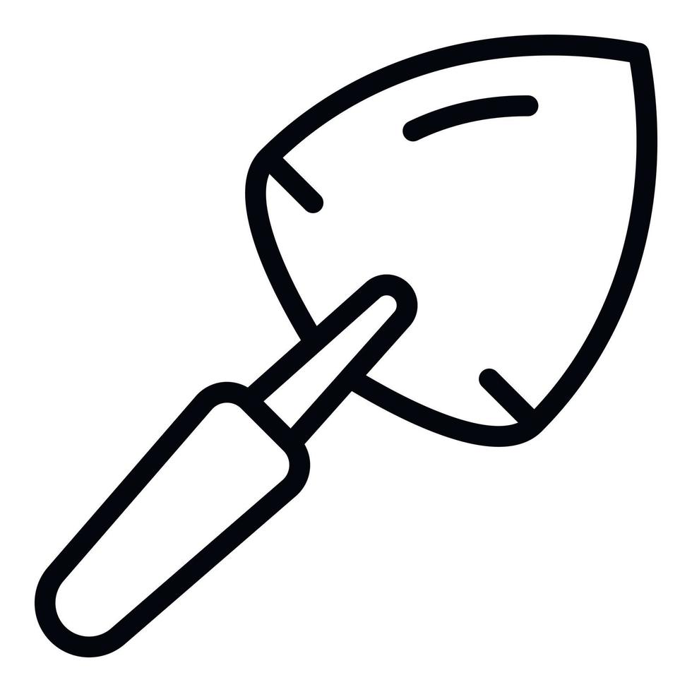 Trowel icon, outline style vector