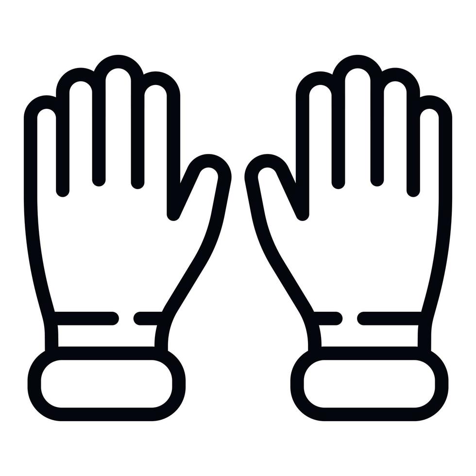 Gynecologist gloves icon, outline style vector