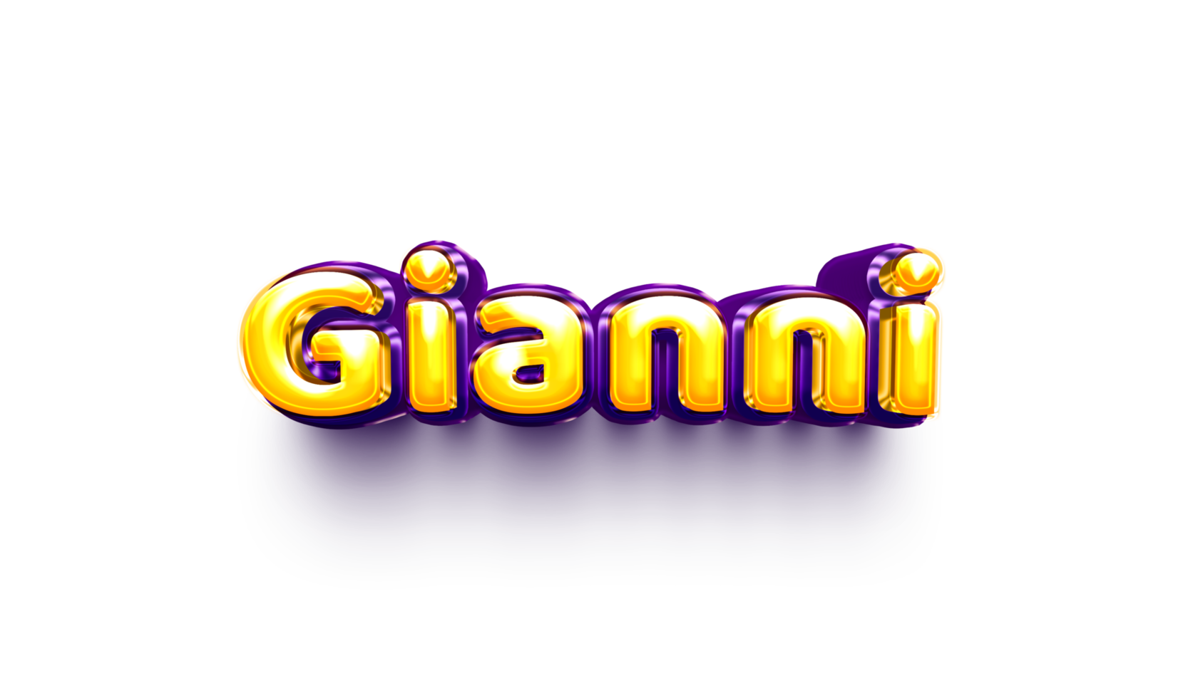 names of boys English helium balloon shiny celebration sticker 3d inflated Gianni png