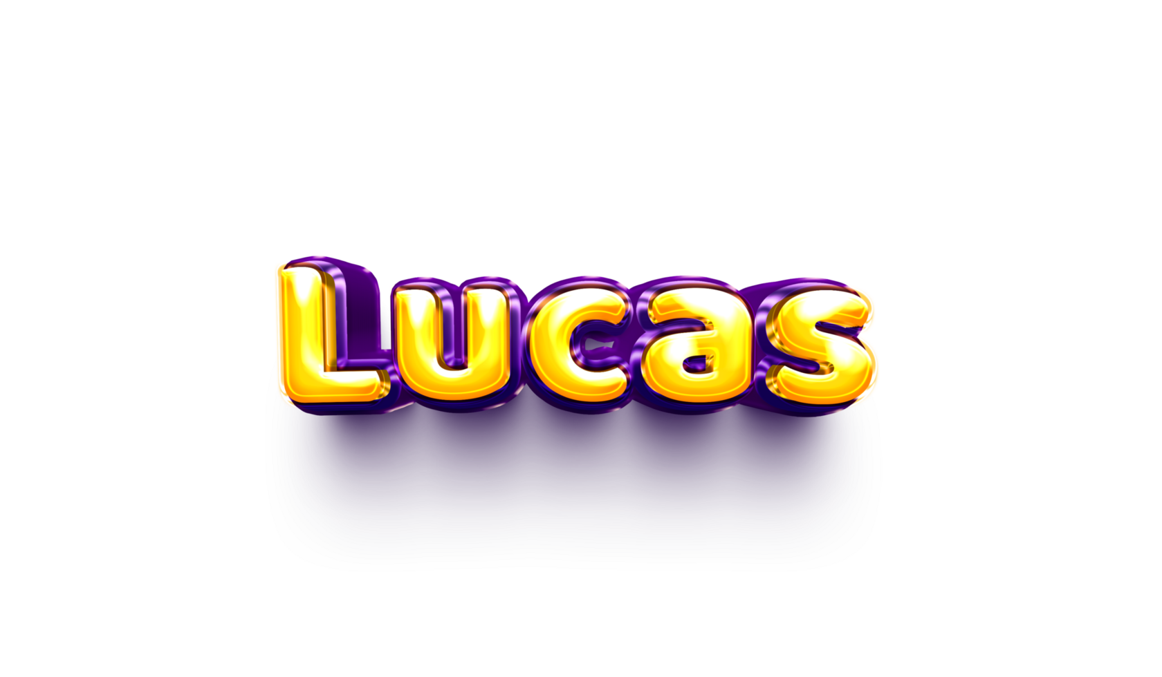 names of boys English helium balloon shiny celebration sticker 3d inflated Lucas png