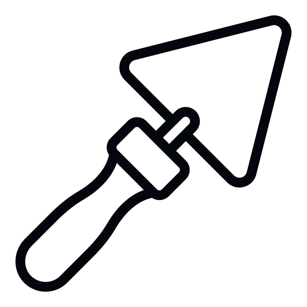 Metal trowel icon, outline style vector