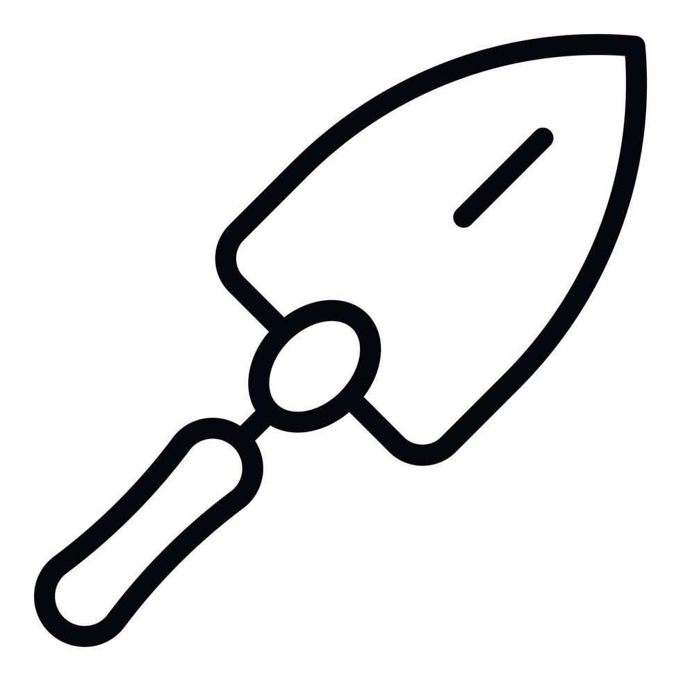 Worker trowel icon, outline style vector