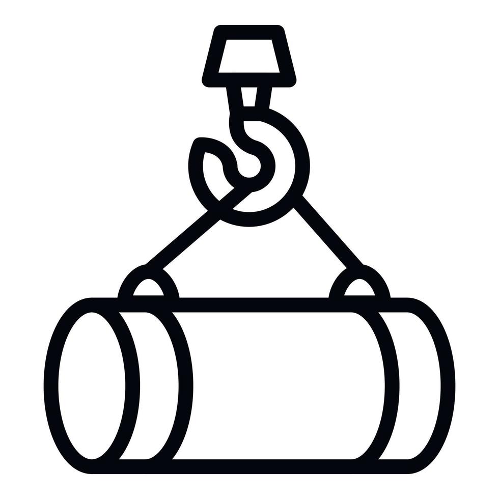 Pipe reconstruction icon, outline style vector