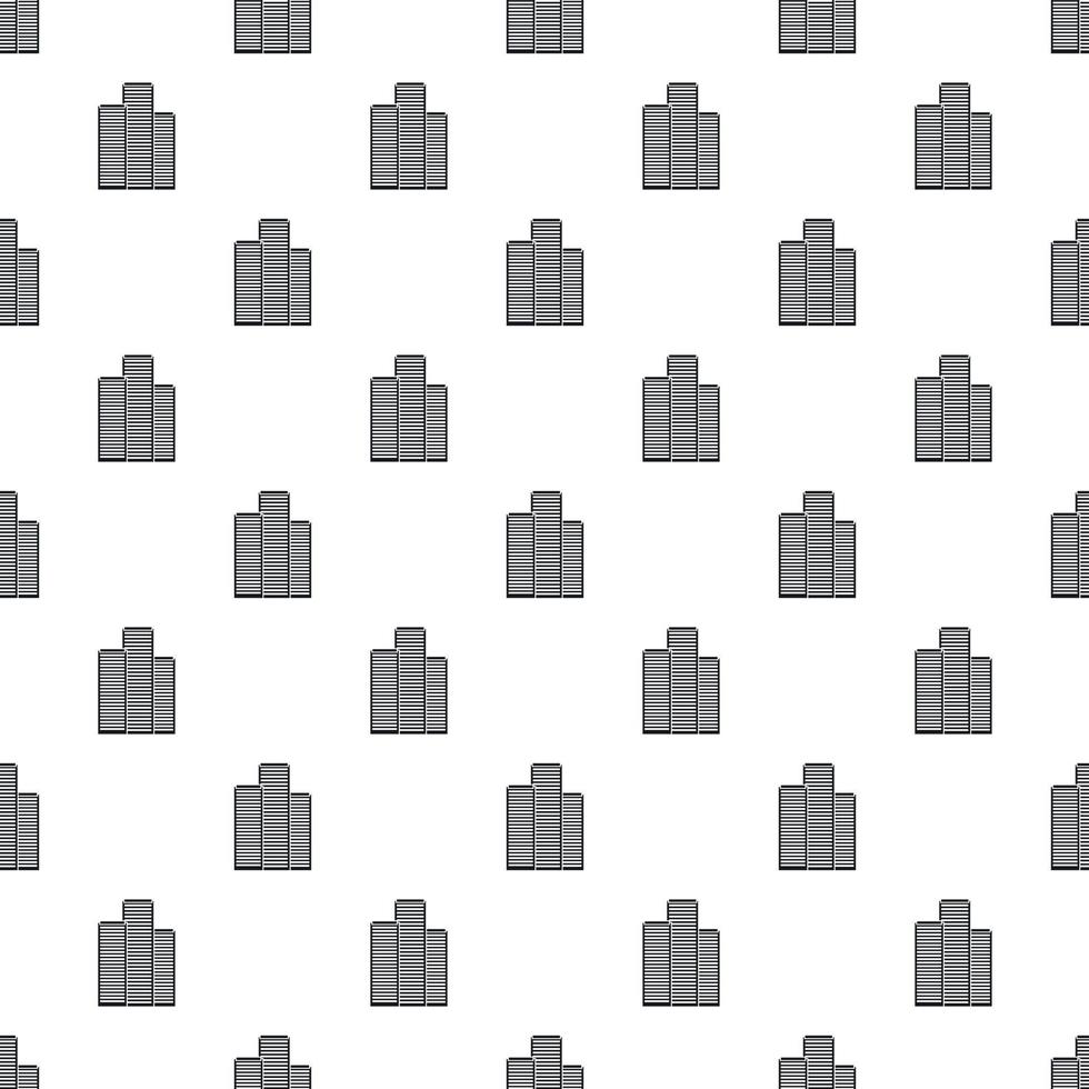 Skyscrapers pattern, simple style vector