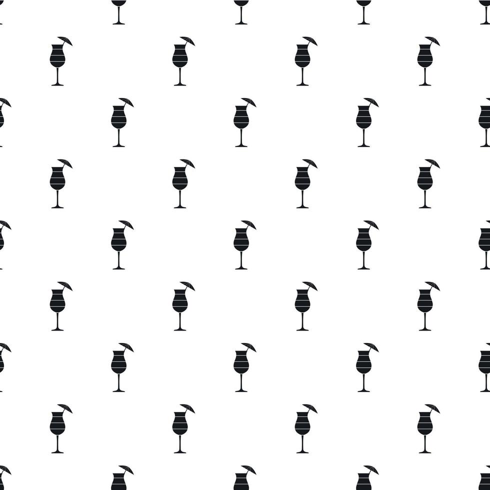 Alcoholic cocktail pattern, simple style vector