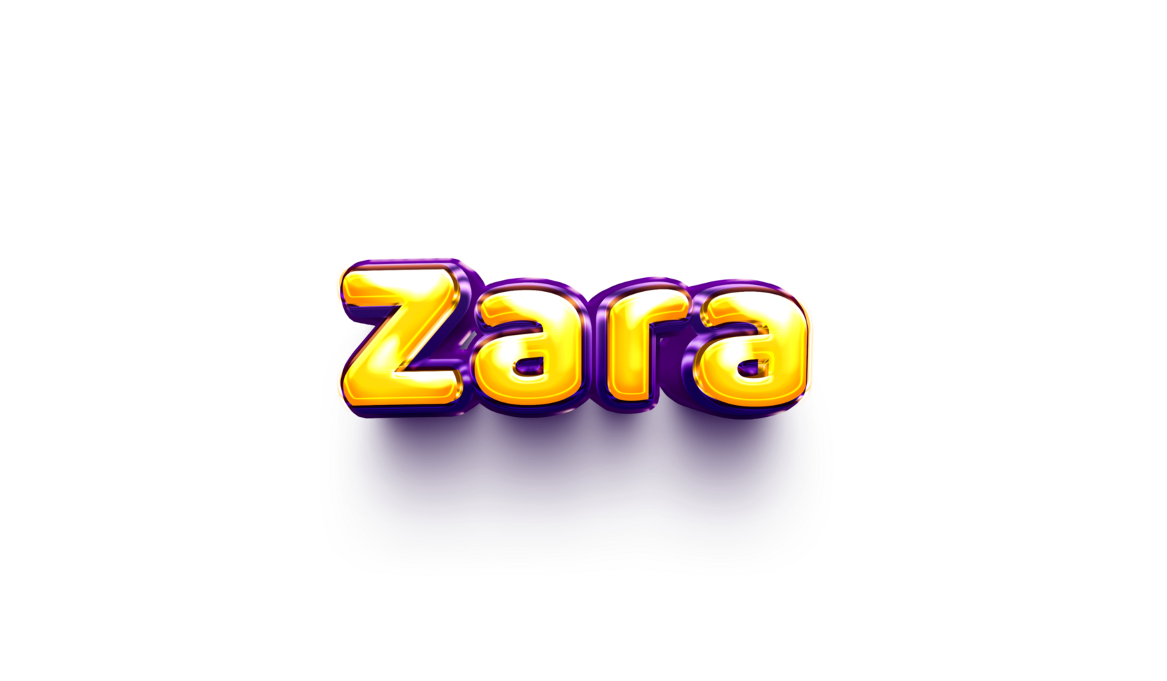 names of girls English helium balloon shiny celebration sticker 3d inflated Zara png