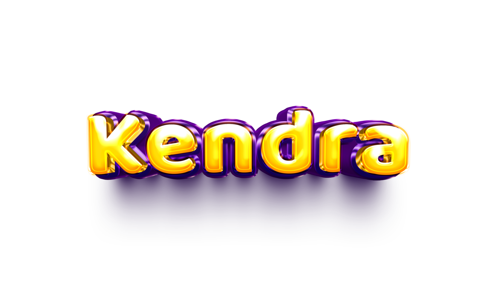 names of girls English helium balloon shiny celebration sticker 3d inflated Kendra png