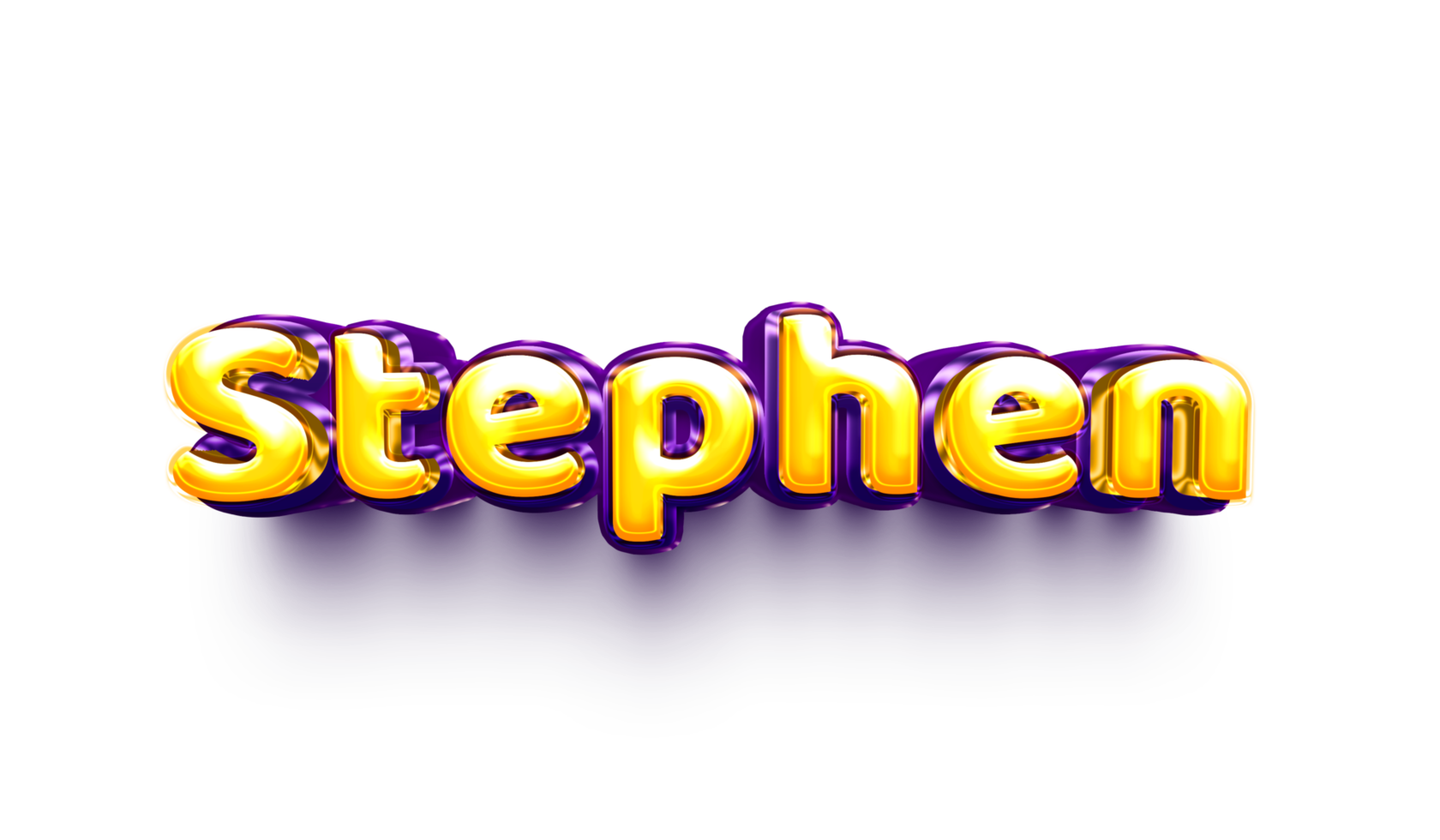 names of boys English helium balloon shiny celebration sticker 3d inflated Stephen Stephen png