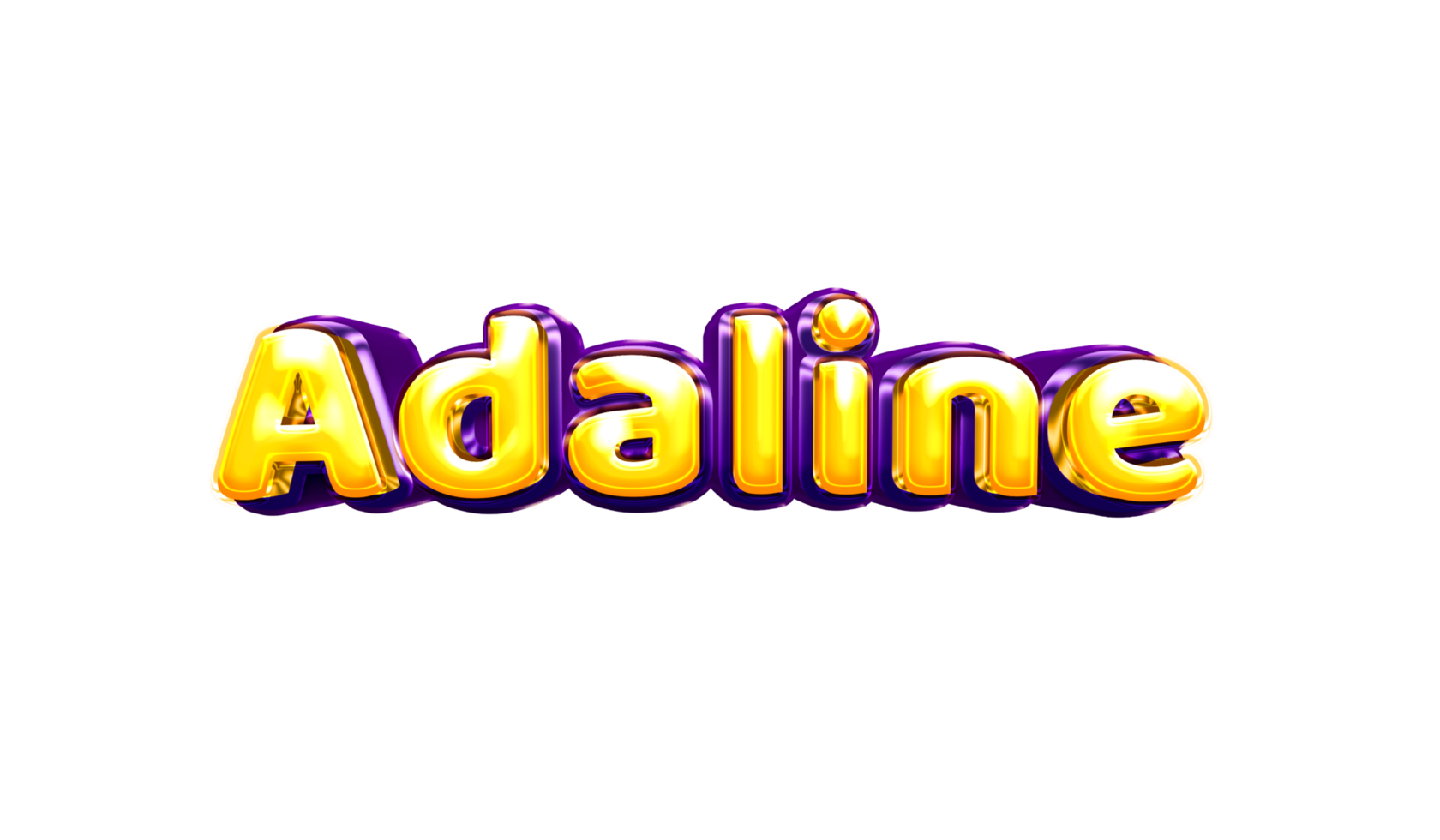 etiqueta engomada del nombre de las niñas coloridas fiesta globo cumpleaños helio aire llamativas amarillas moradas separar adaline adaline png