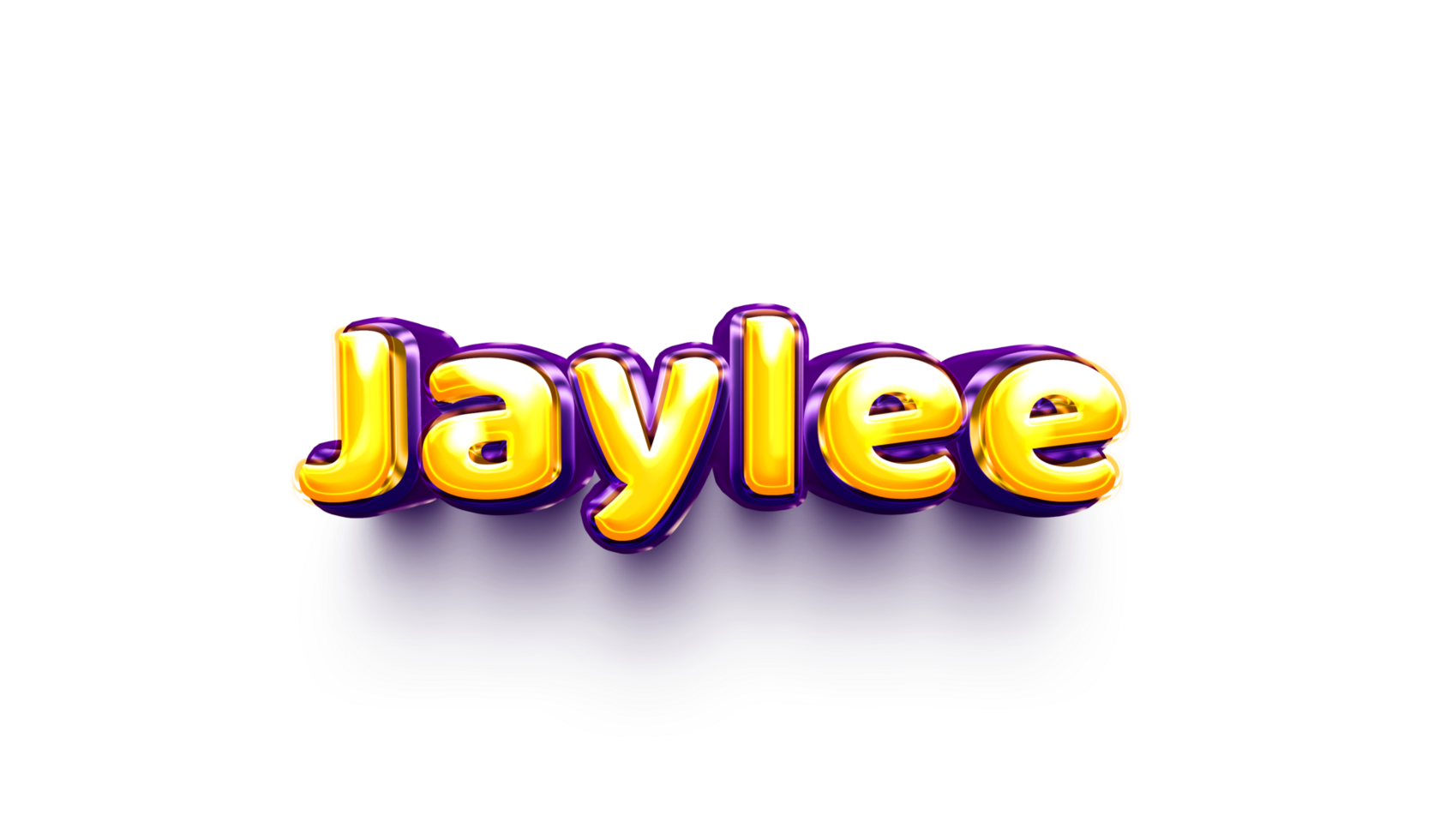 names of girls English helium balloon shiny celebration sticker 3d inflated png