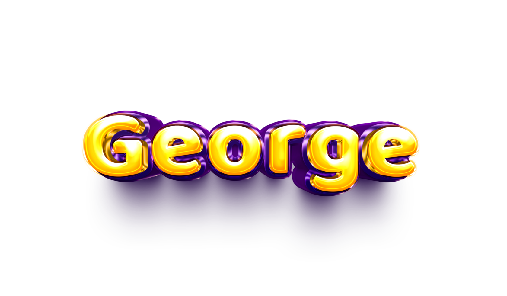 names of boys English helium balloon shiny celebration sticker 3d inflated George png