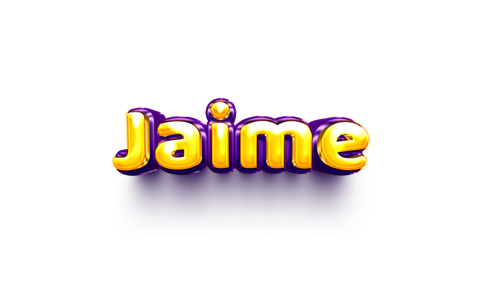 names of boys English helium balloon shiny celebration sticker 3d inflated Jaime png