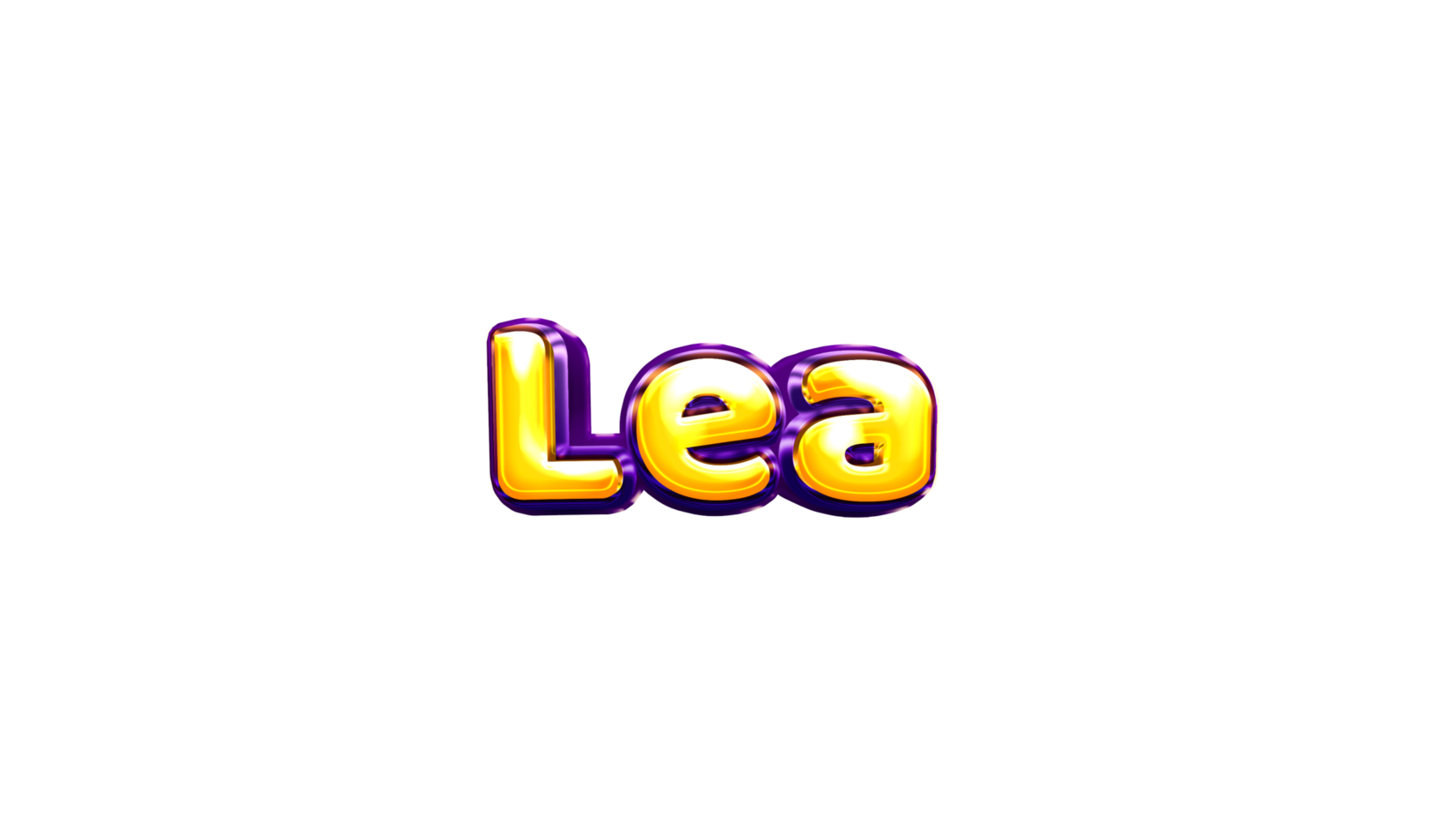 girls name sticker colorful party balloon birthday helium air shiny yellow purple cutout Lea png