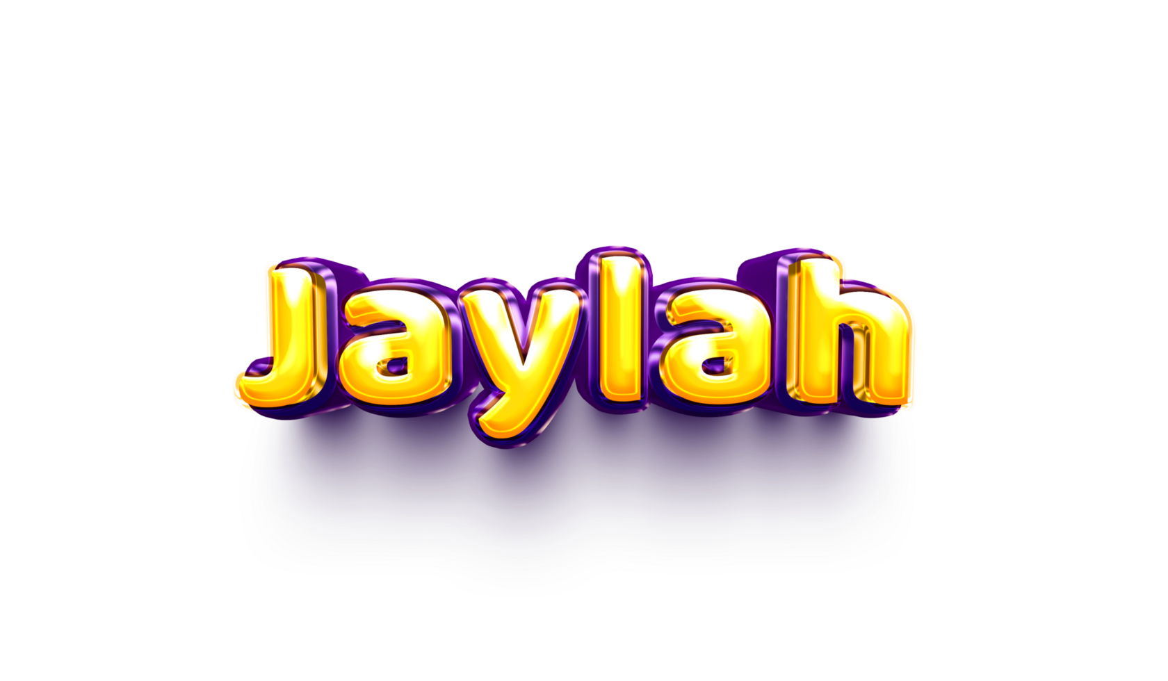 names of girls English helium balloon shiny celebration sticker 3d inflated Jaylah png