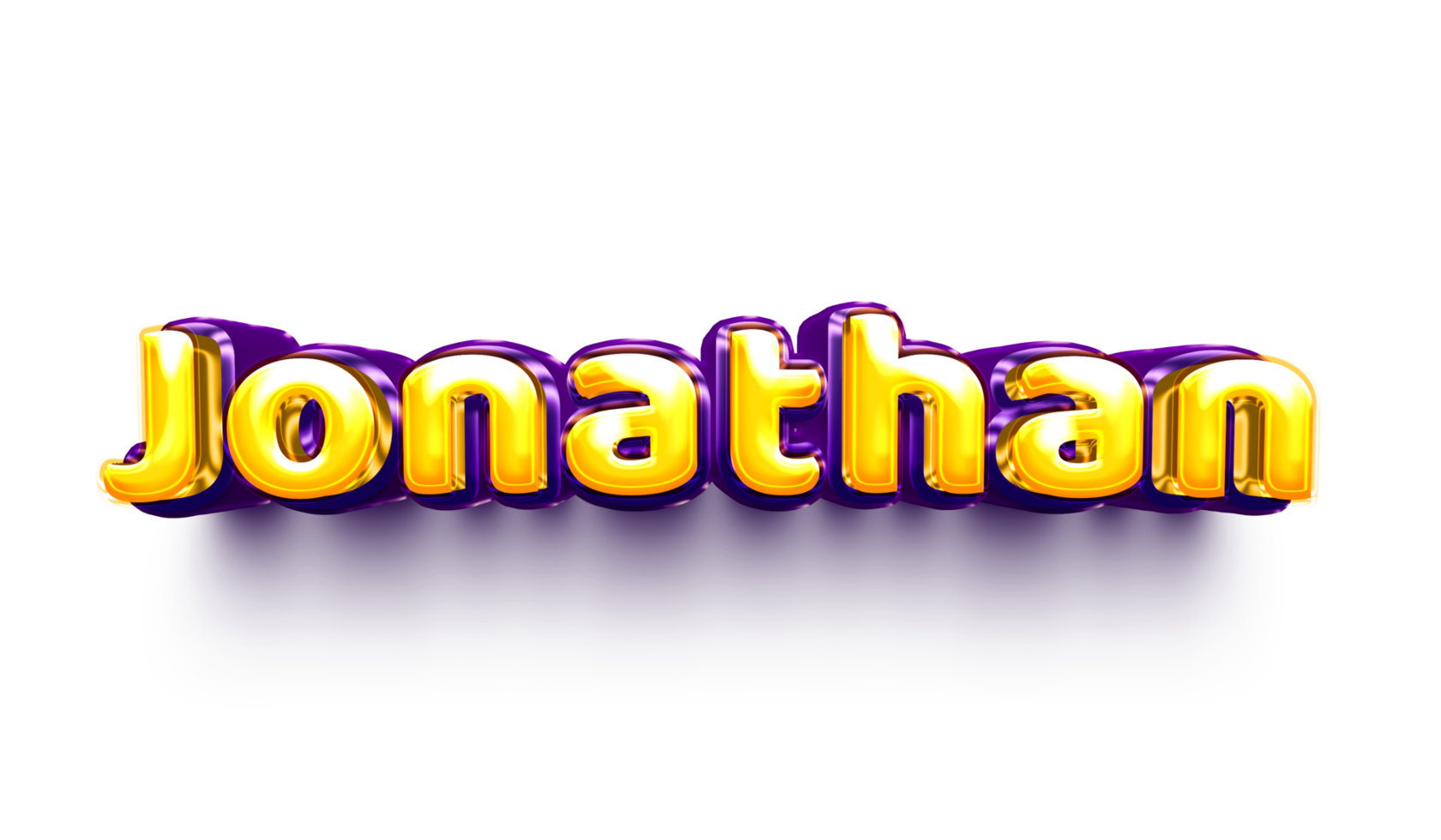 names of boys English helium balloon shiny celebration sticker 3d inflated Jonathan png